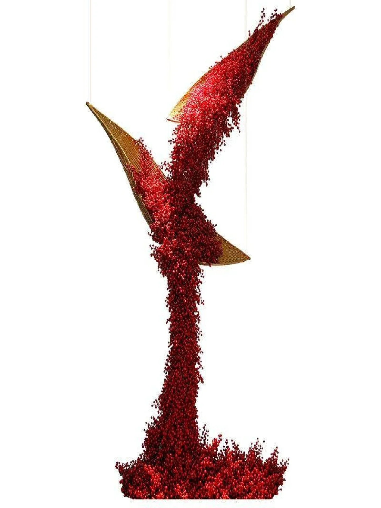 Modern art window exhibition hall landscaping shopping mall hotel hanging pendants to decorate the landscape