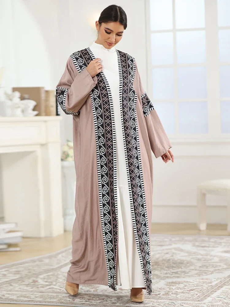 

Eid Muslim Abaya for Women Print Kimono Cardigan Dress with Scarf Ramadan Abayas Kaftan Dubai Arab Long Robe Vestidos Largo 2024