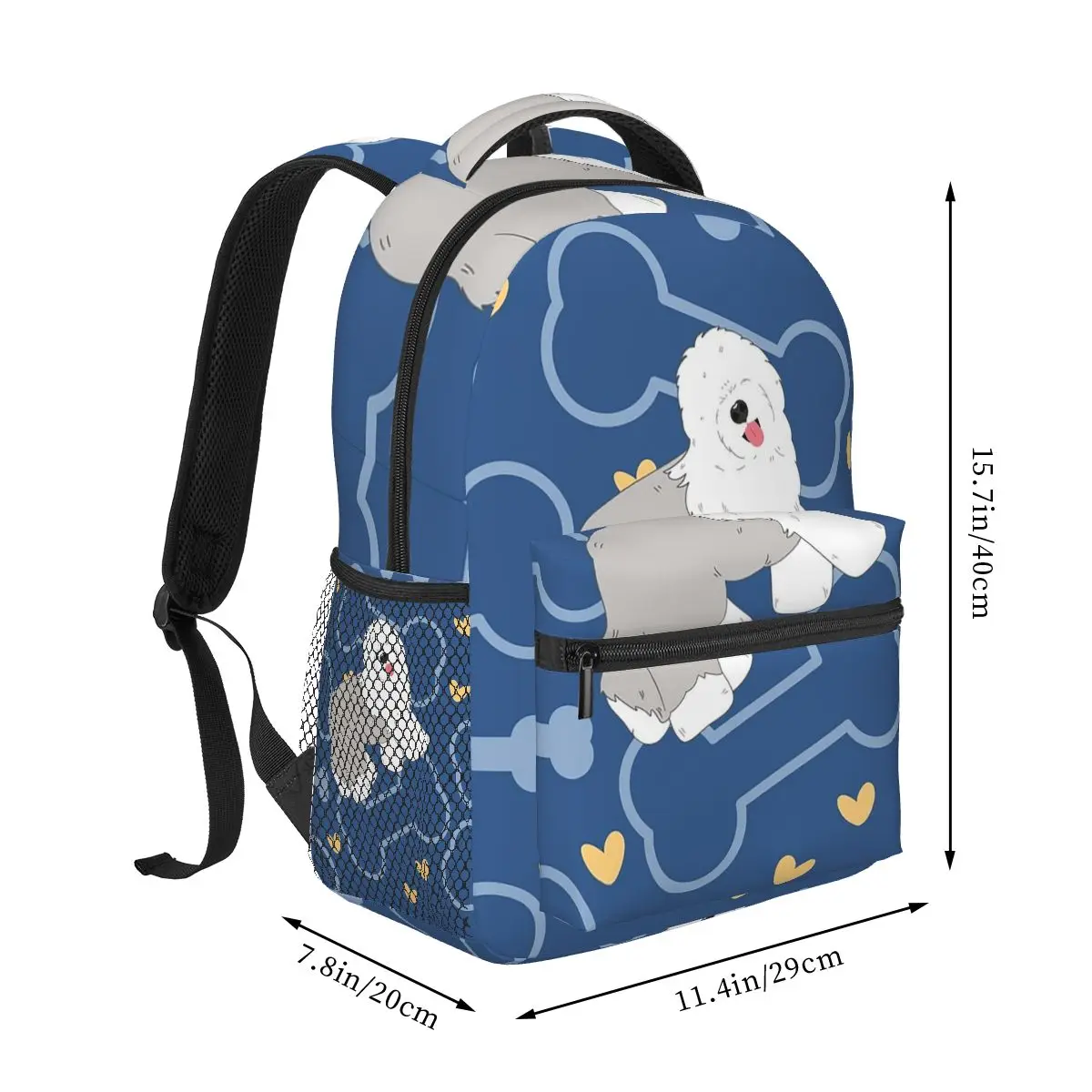 Cute Grey Gray And White Old English Sheepdog Backpacks Boys Girls Bookbag Children School Bags Kids Rucksack Shoulder Bag