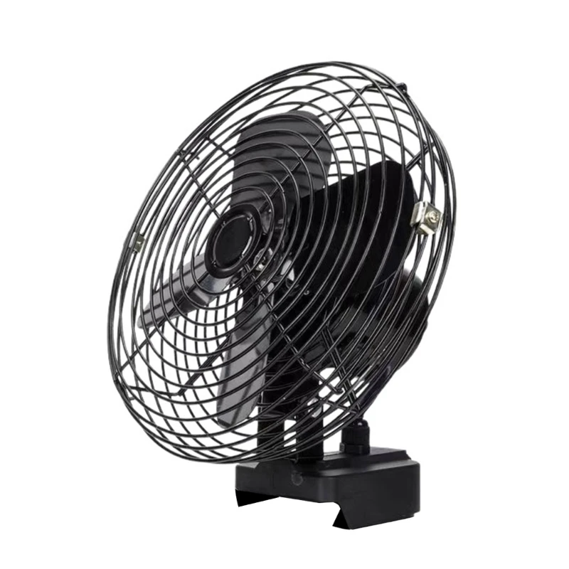 Strong 8 Inch Battery Operated Metal Fan Powerful Cooling Fan Suitable for Perfect for Workshops & Outdoor Use 