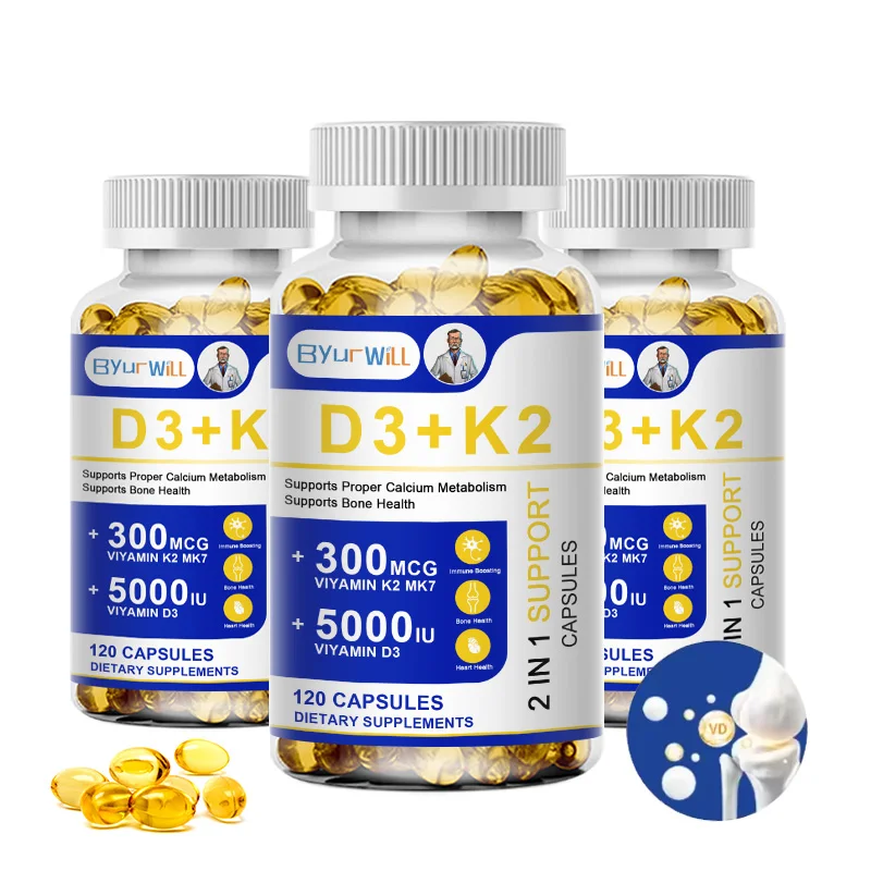 Vitamin D3 K2 Supplement - Immune & Mood Support, for Bone & Teeth Health - with Magnesium, Zinc & Vitamin C & B12