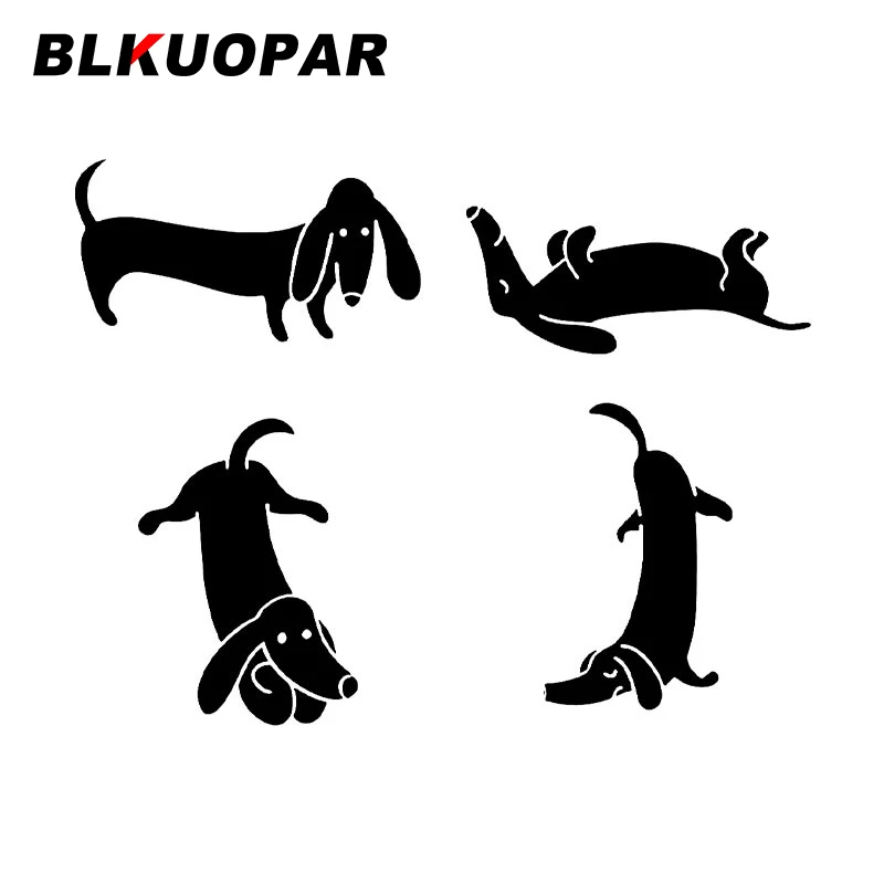 BLKUOPAR Dachshund Icon Car Sticker Original Sunscreen Waterproof Decal Creative Funny Refrigerator Surfboard Car Door Protector