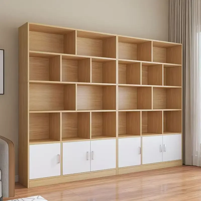 Bookcase Floor Shelf Simple Household Display Cabinet Bookshelf Living Room Wall Storage Cabinet Student Bedroom Locker