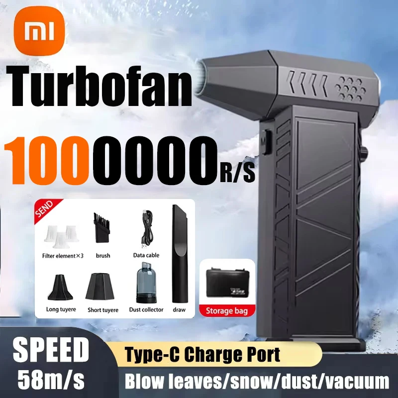 

Xiaomi 450000 об/мин воздуходувка X6 Мощный пылесос Быстрая зарядка Сильный ветер Бесщеточный жестокий вентилятор Оборудование для очистки