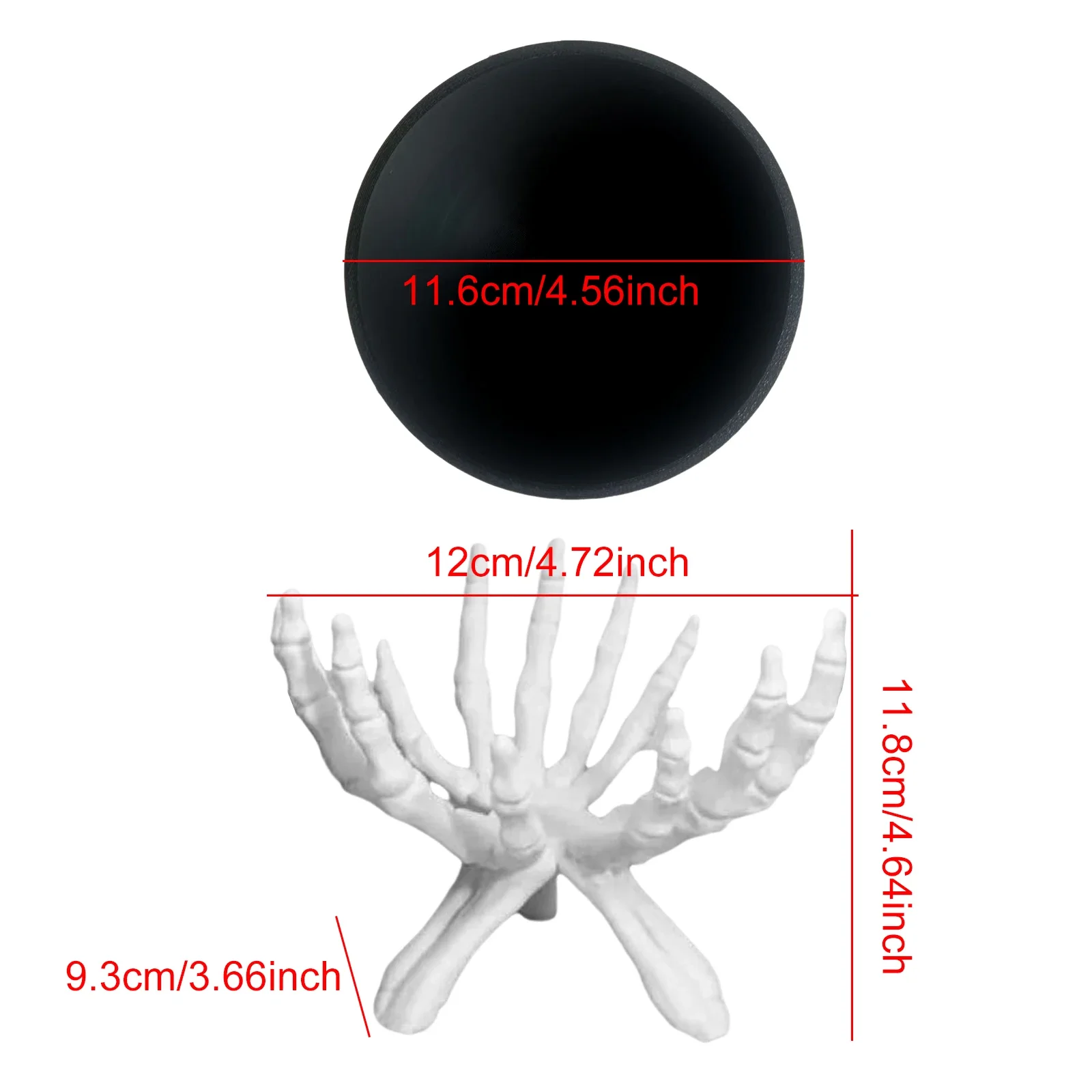 هالوين وعاء الحلوى القوطية الهيكل العظمي الأيدي الحلوى تخزين حامل متعدد الوظائف هالوين حامل مُنظِم ديكور المنزل مخيف #3