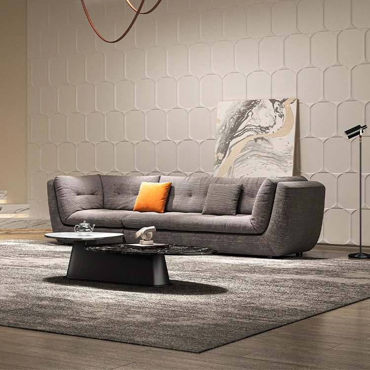 #Modern White Fabric 1-2-3-4 Seater Sofa Sofa Lamp Luxury Designer Hotel Living Room Furniture Teddy Velvet Straight Sofa Set