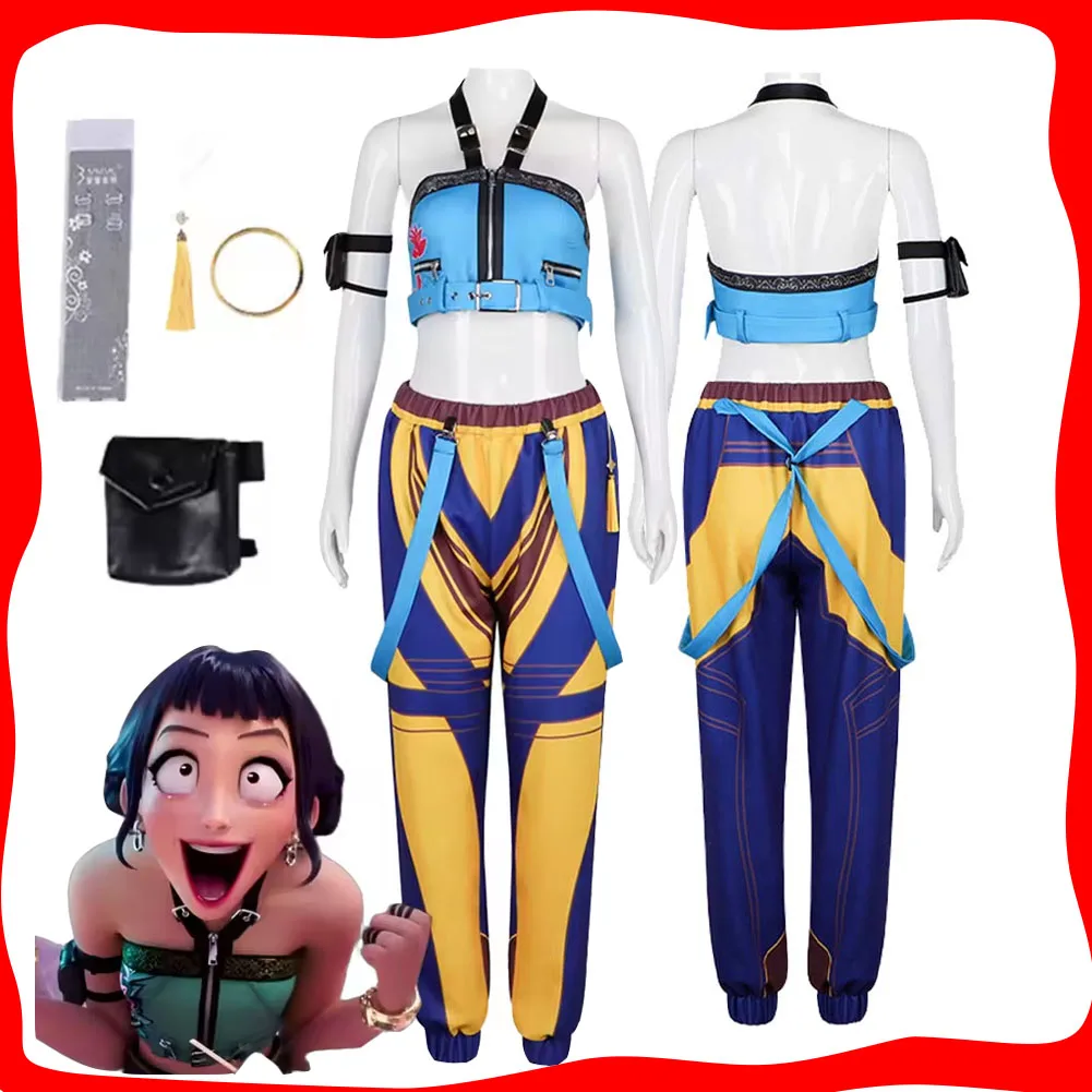 

Zoey Cosplay Fantasy Clothing 2025 Cartoon Demon Cos Hunter of KPop Costume Disguise Women Girl Roleplay Party Outfits Halloween