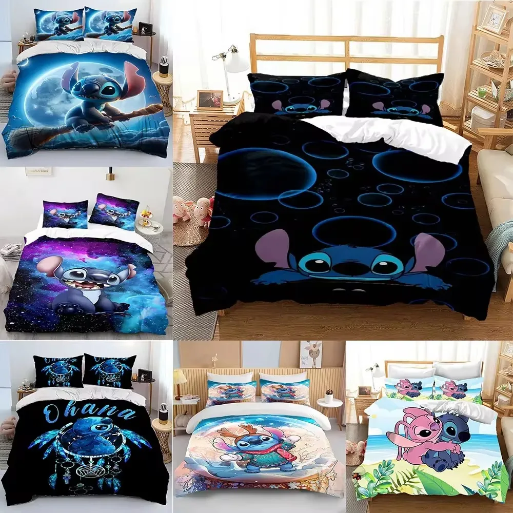 

3D Printed Stitch Bedding Sets Comforter Quilt Bed Cover Duvet Cover Pillow Case 2-3 Pieces Sets Kids Adult Bedroom Decor