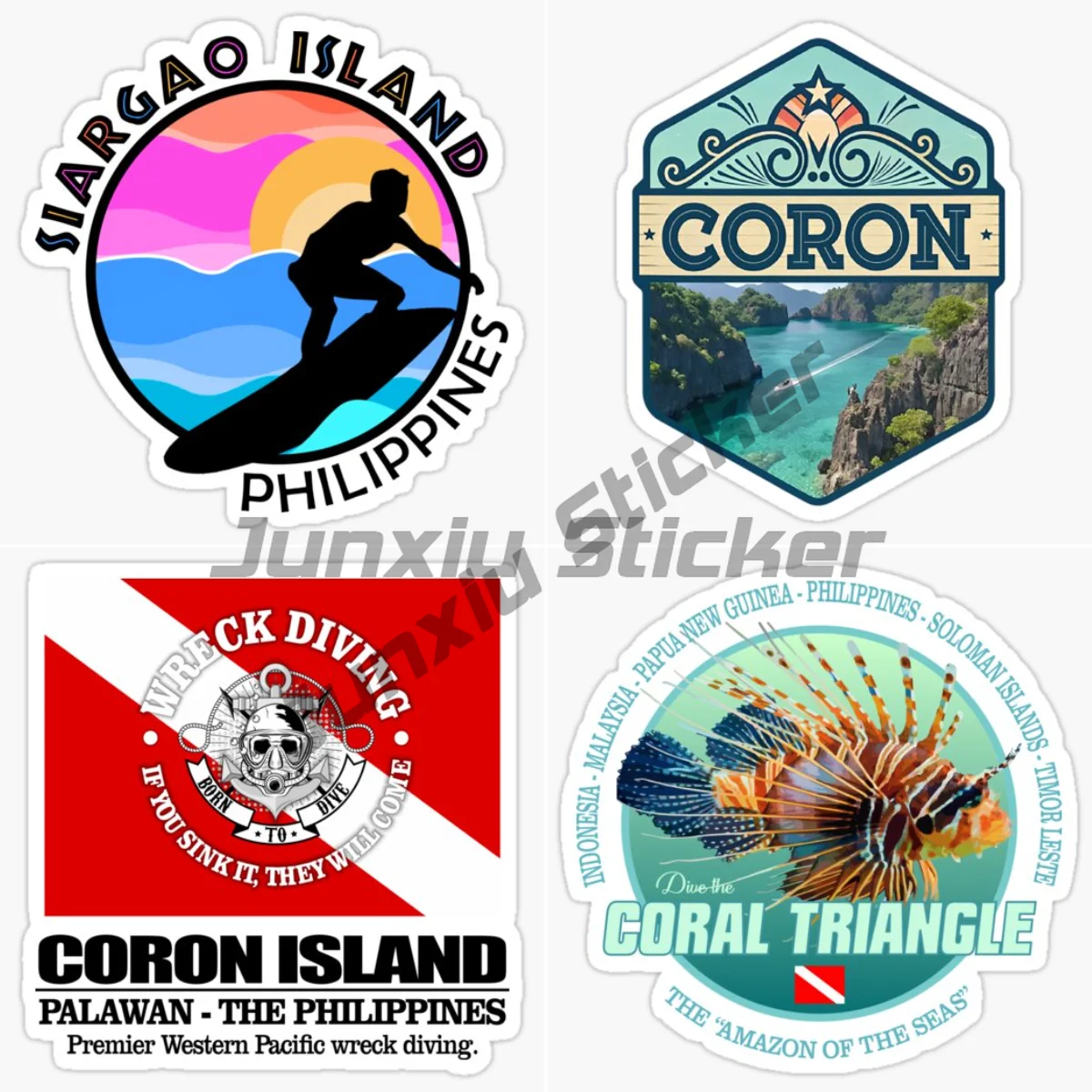 

CORON ISLAND Cologne Island Philippines World-class Diving Holy Land Paradise Mirror Lake Landscape Car Sticker Decorative Decal