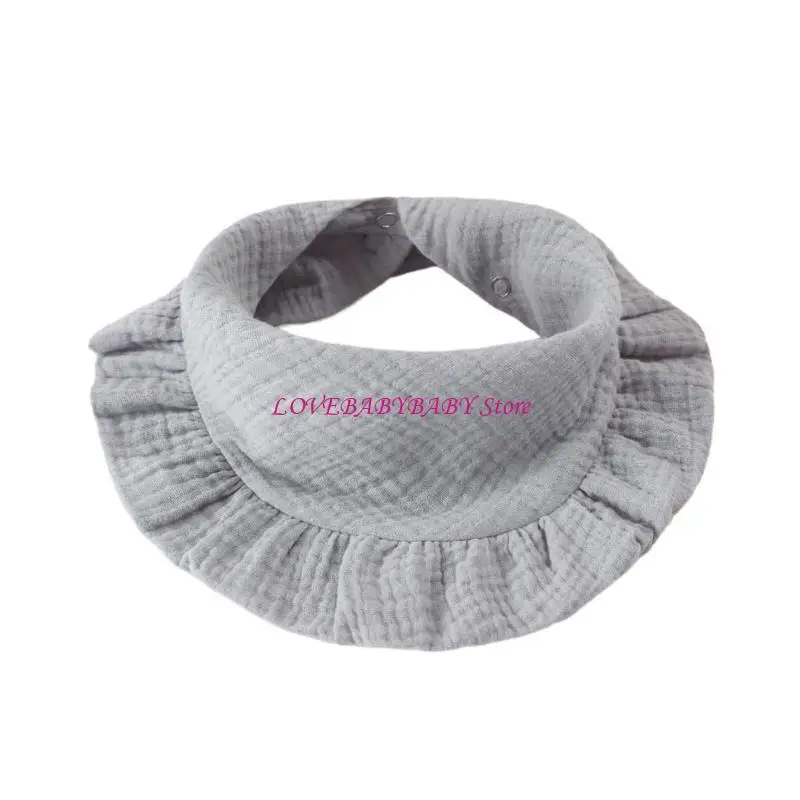 

Baby Burp Cloth Ruffle Saliva Towel for Newborns Teething Bib Breathable Drooling Bib Infants Mouth Wipe Cloth 4XBC