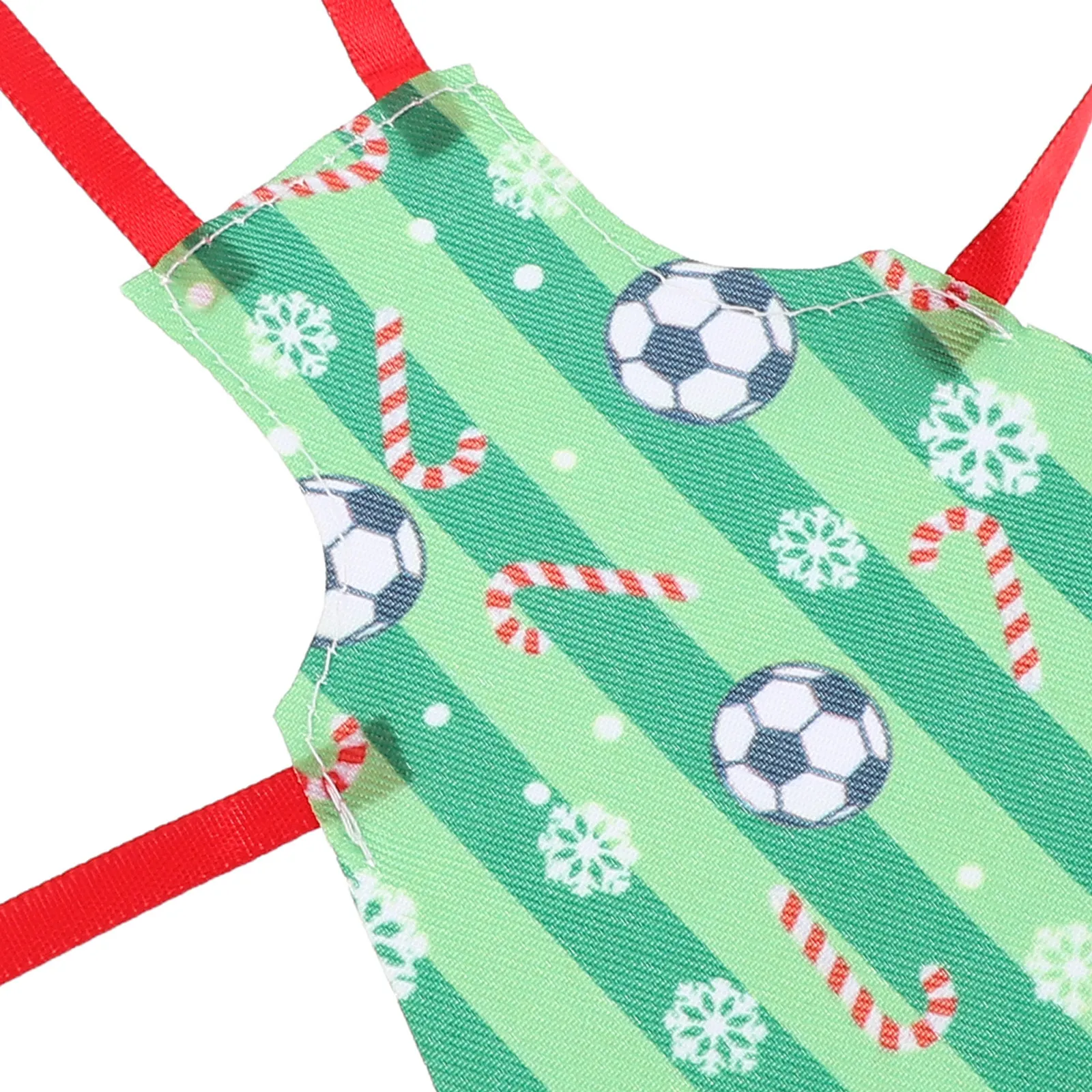 1Set Christmas Chef Kitchen Outfit Set Realistic Apron Hat for Bjd Pretend Play Holiday Role Play Christmas Chef Costume