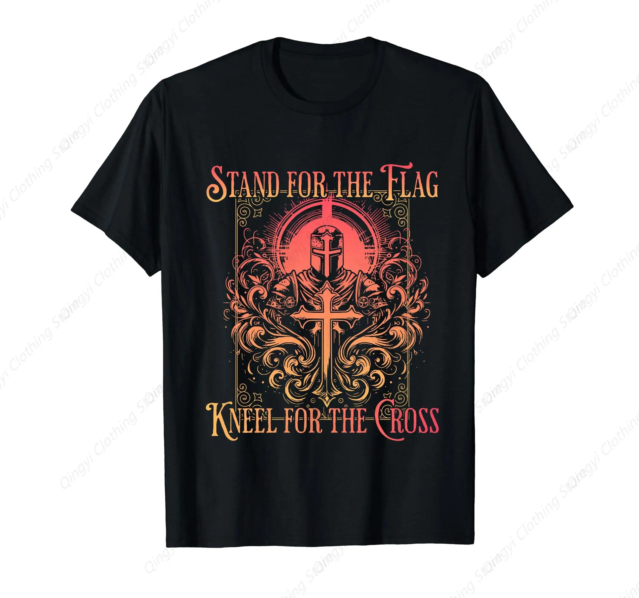 

Stand For The Flag Kneel For The Cross Knight Templar T-Shirt