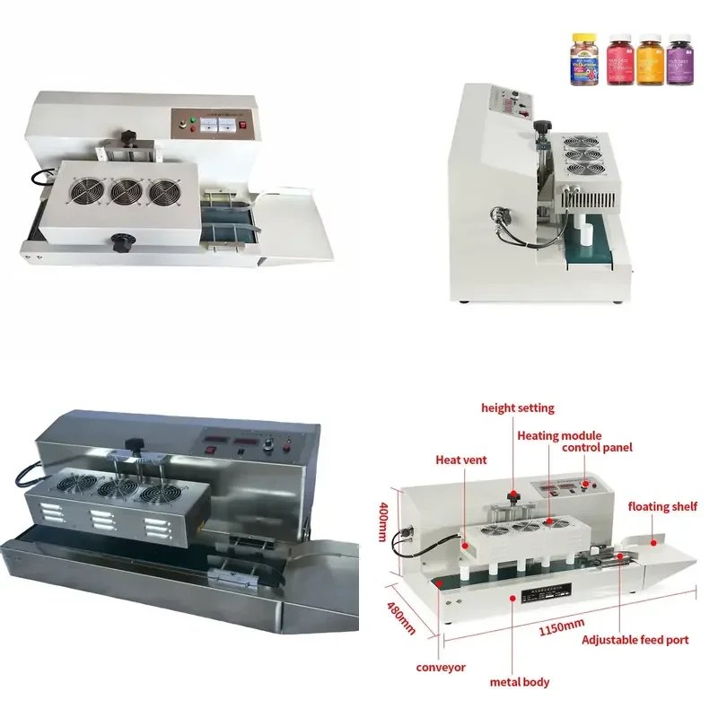 for Heat Electromagnetic Induction Sealer Snacks Plastic Bottle Aluminum Foil Sealing Machine Continuous Induction Sealing