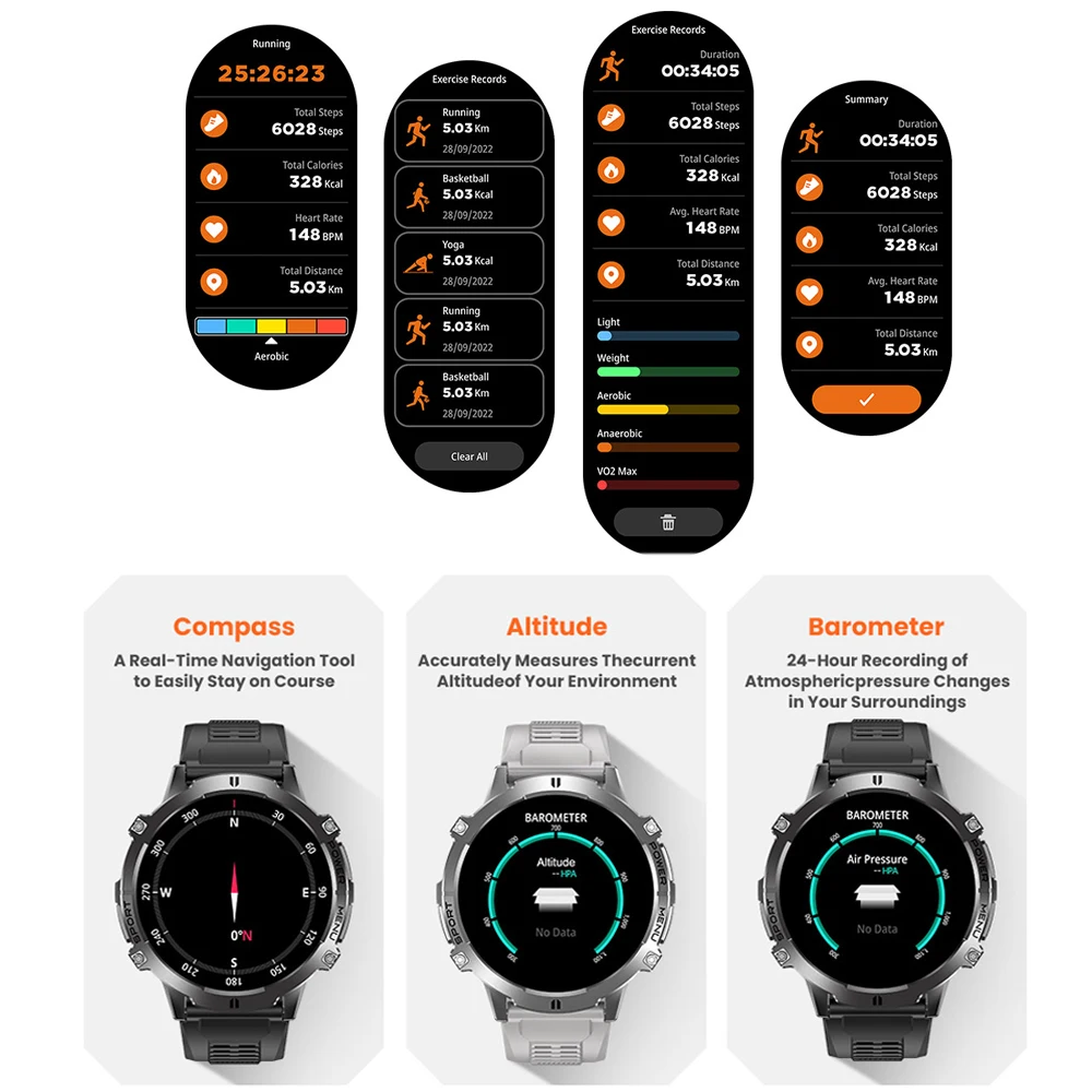 X3 Tank Rugged Smart Watch 1.73