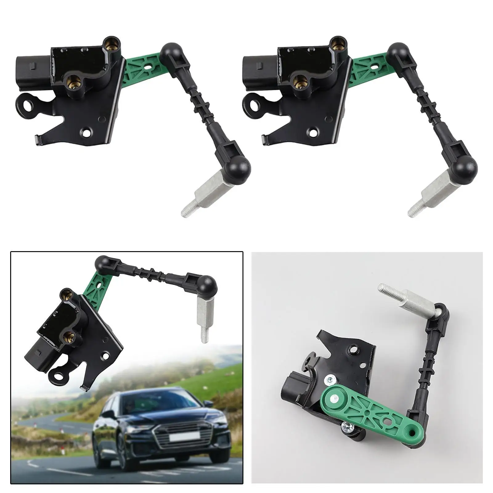 

Car Accessory Air Suspension Height Level Sensor Metal Front Left Headlight Replacement for Audi A6 A8