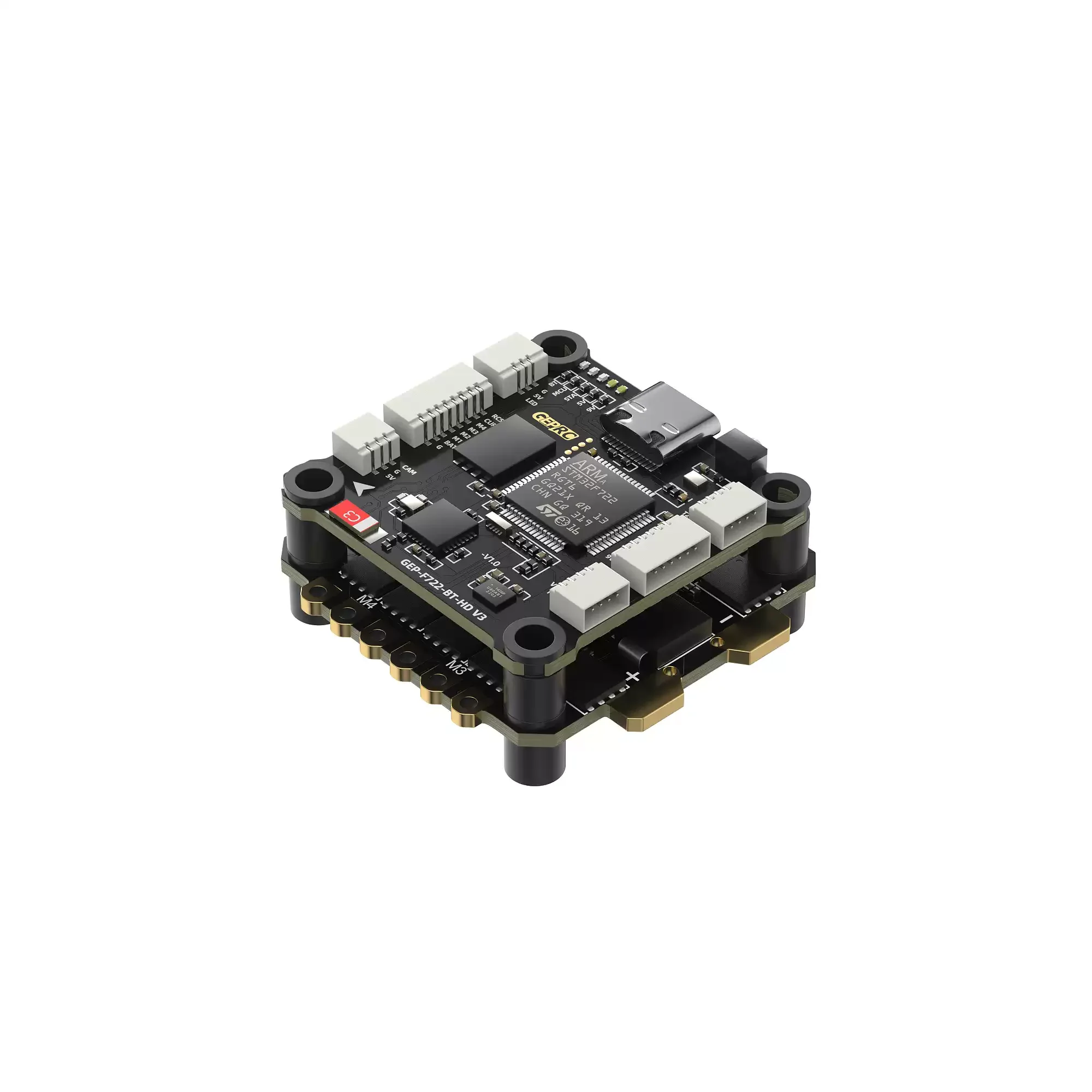 GEPRC TAKER F722 BT 32Bit 50A STACK, F7 Flight Controller + 50A 4IN1 ESC Combo 3-6S LiPo 30.5×30.5 Mount