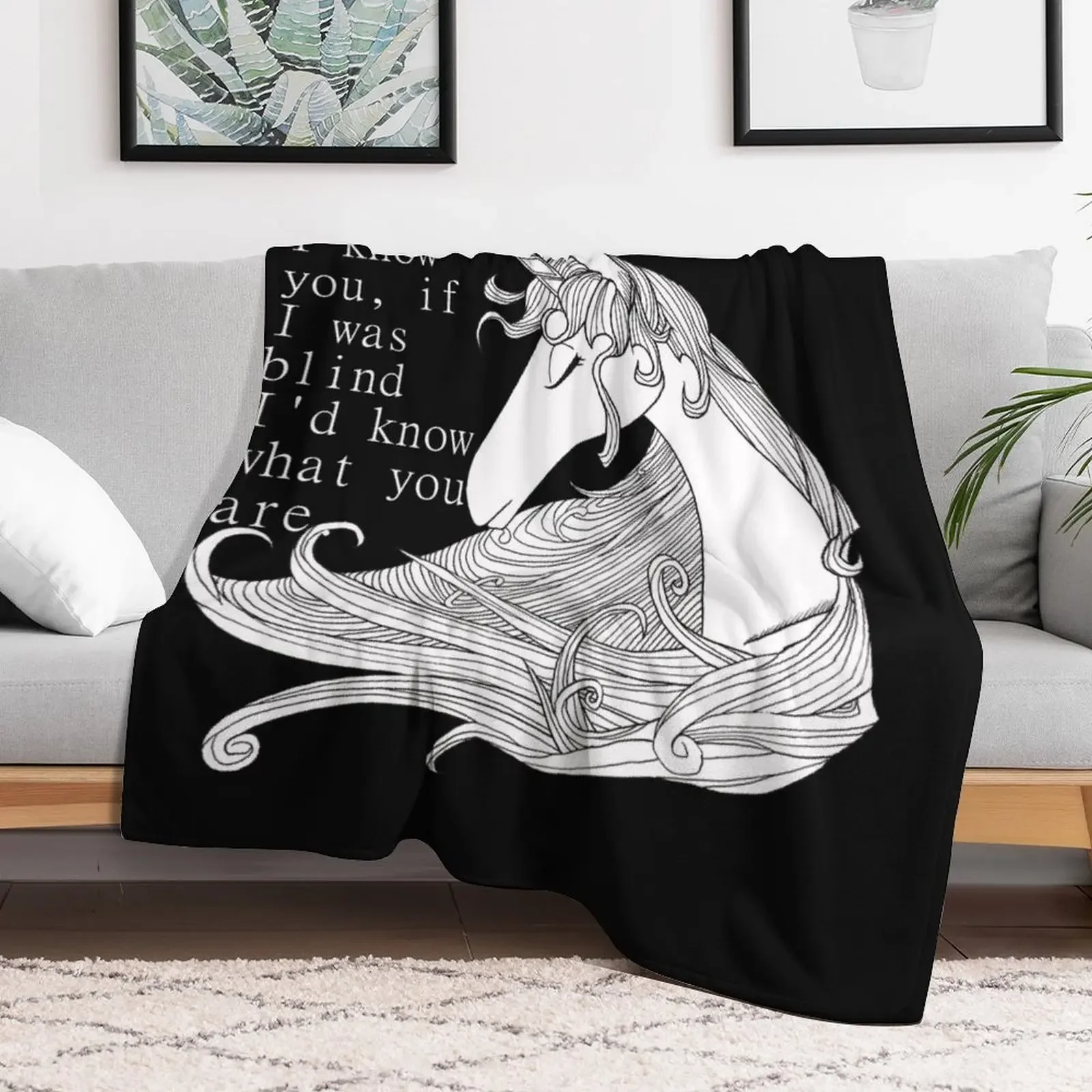 Unicorn reflection Throw Blanket Sofa Vintage Plaid Blankets