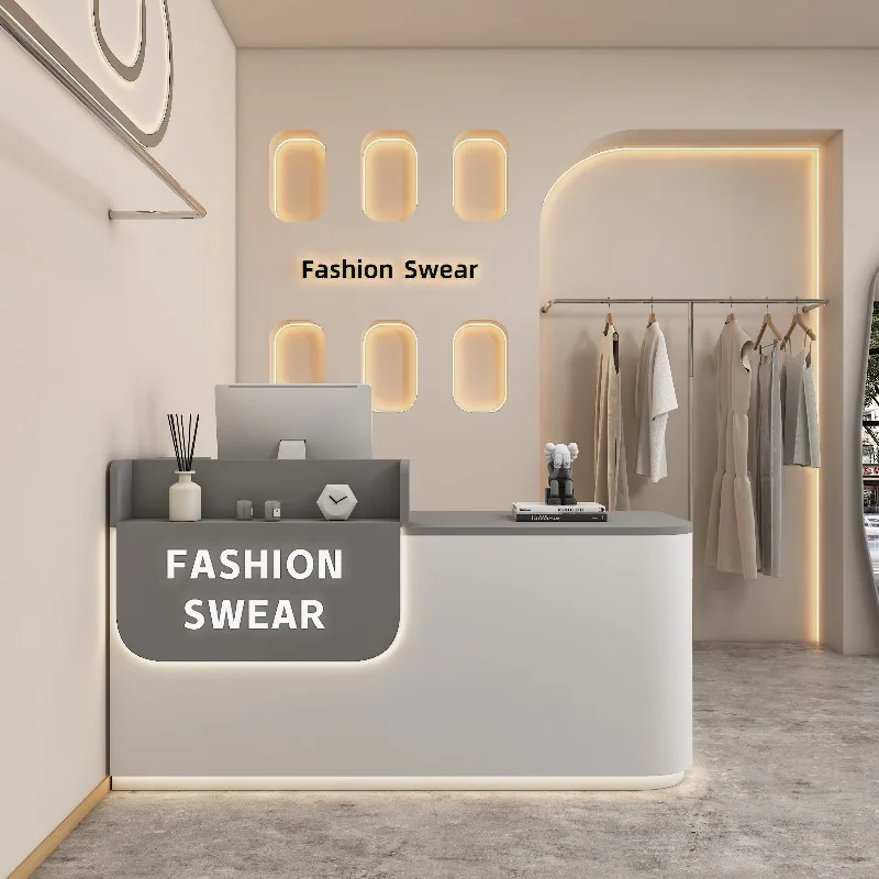 المنظمون تصميم مكاتب الاستقبال متجر حديث تجميل بار فاخر فندق عرض مكاتب الاستقبال مكتب الشركة صالة الأثاث #6