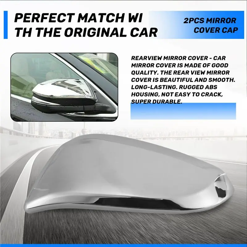 A54K-Car Rear View Mirror Decoration Side Door Mirror Cover Cap For Toyota Hilux Revo Vigo Fortuner Highlander RAV4 Innova