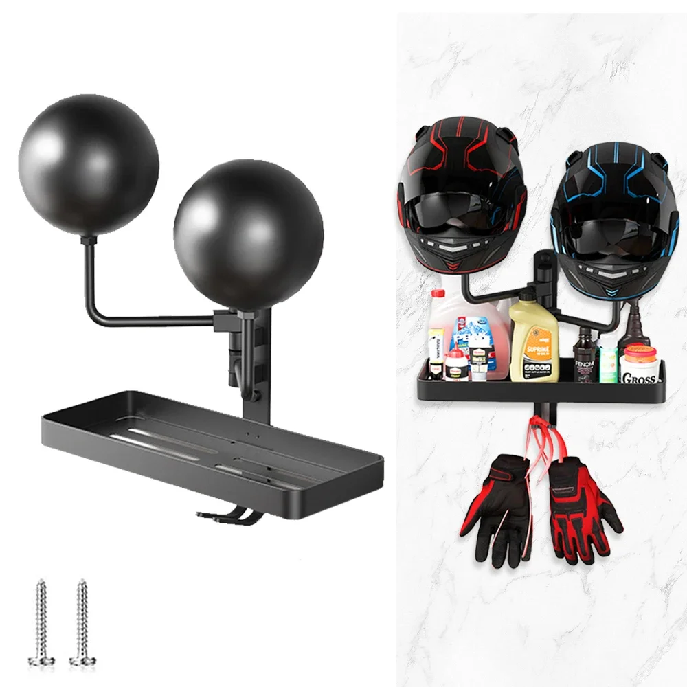 Motorcycle Helmet Holder Stand Display Rack Practical with Hook Helmet Hanger Rack for Football Volleyball Hats Caps Jacket