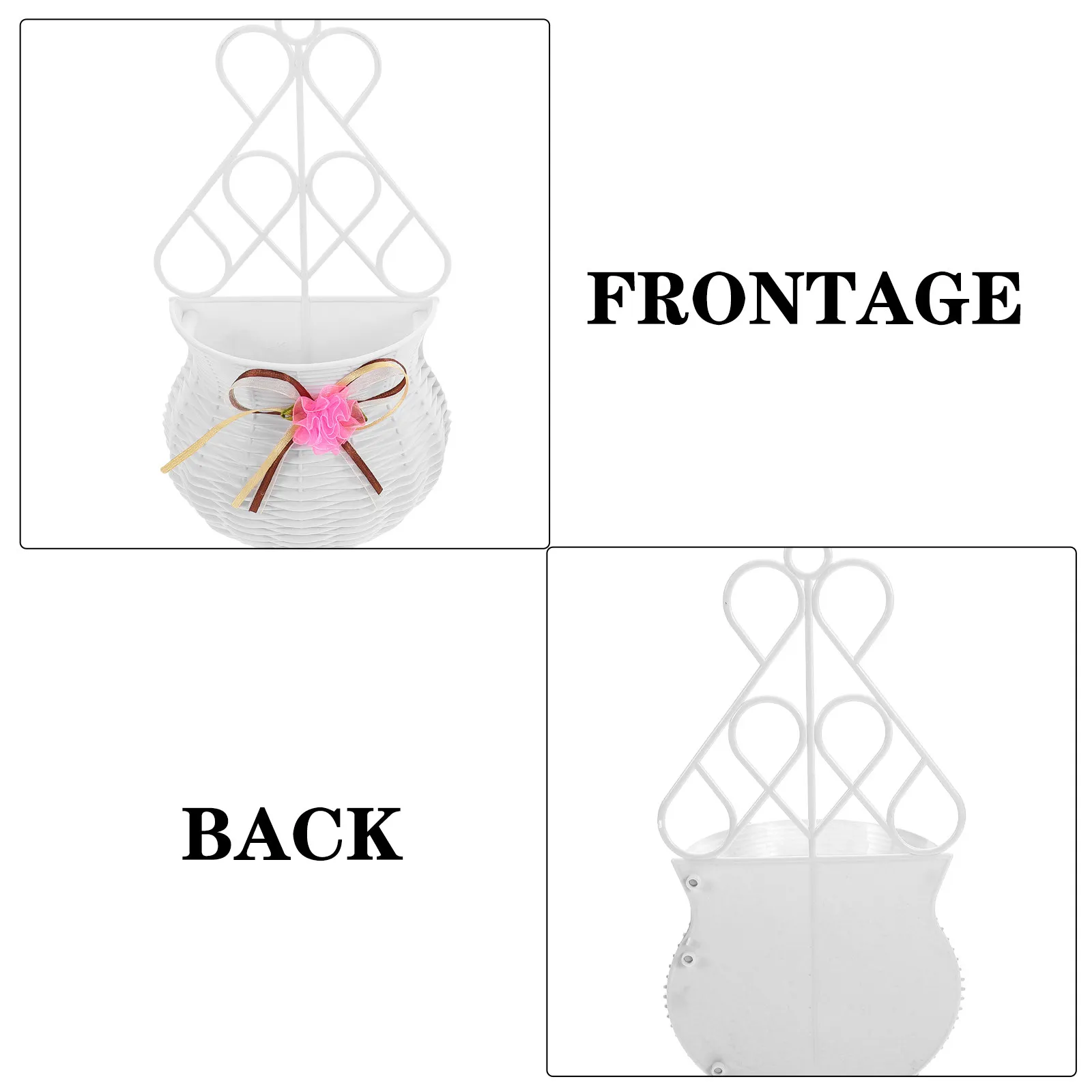 2 pcs Plant Pot Hanging Planter Indoor Outdoor Flower Basket Halloween Christmas New Year Artificial Flower Wall Baskets
