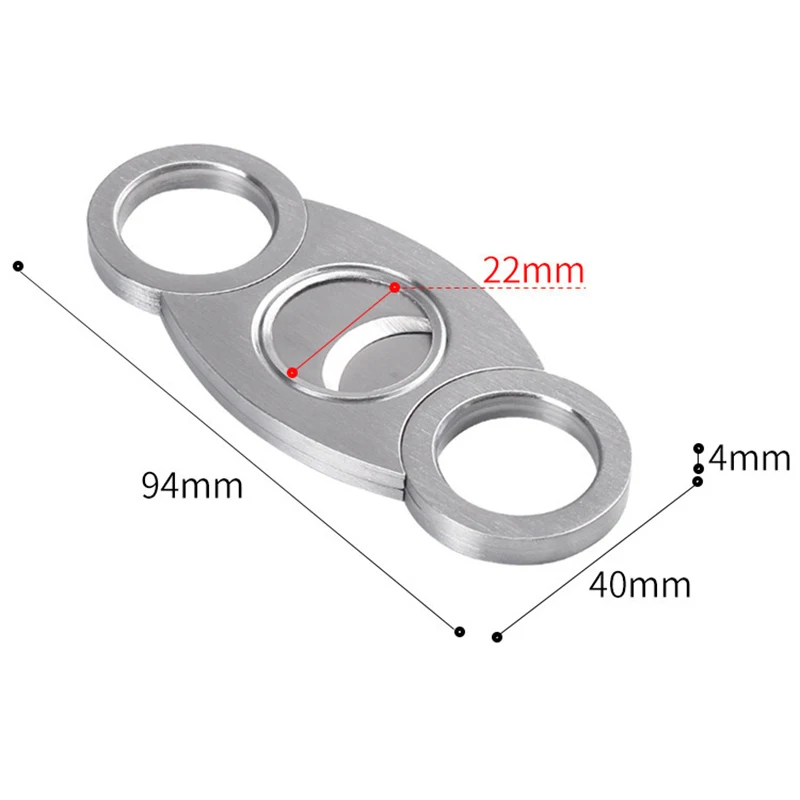 New 8-Character-Shaped Stainless Steel Cigar Cutter - Portable Cigar Trimmer - Precise Cutting Tool - Men'S Smoking Accessory
