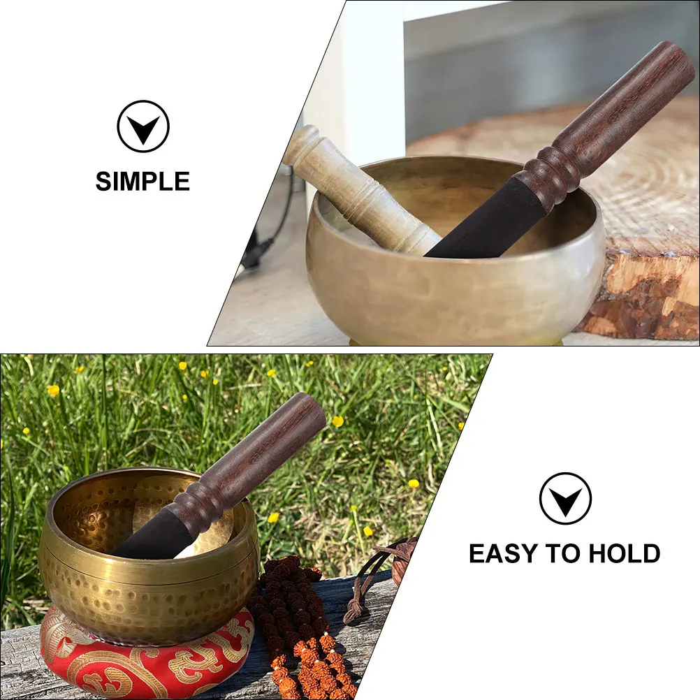 

2 Pcs Grinding Rod Singing Bowl Parts Accessories Sound Stick Accessory