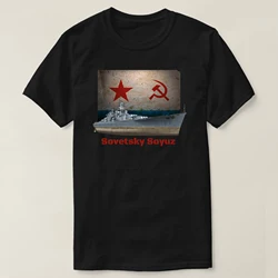 Rare Soviet Project 23 Sovietski Soyuz Class Battleship T Shirt. Short Sleeve 100% Cotton Casual T-shirts Loose Top Size S-3XL