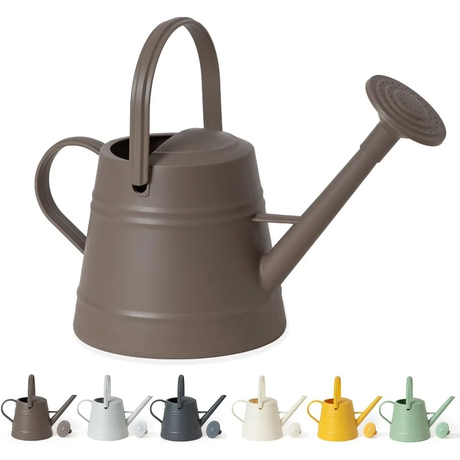 

1-галлонная лейка для внутреннего и наружного садоводства с эргономичной подвижной ручкой Прочная коричневая лейка для эффективного P