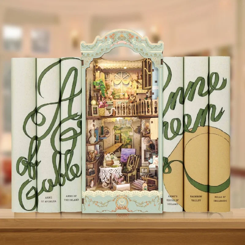 OUZEY ชุดประกอบบ้านไม้จิ๋ว 3 มิติ สไตล์ชนบท ของขวัญสุดเก๋สำหรับวัยรุ่น