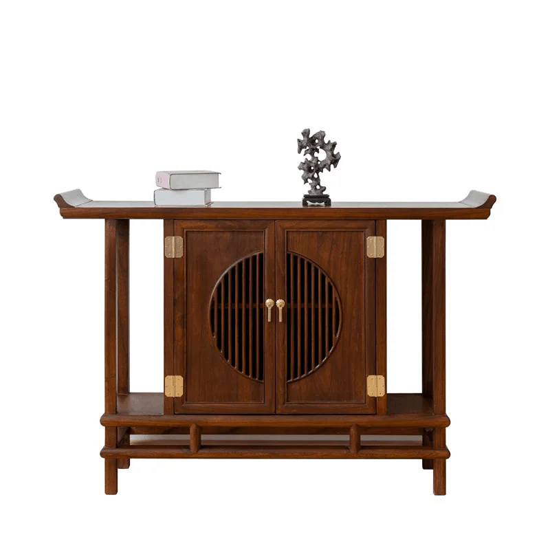 

New Chinese style, side cabinet, side cabinet, integrated, storage, living room, against the wall, entrance