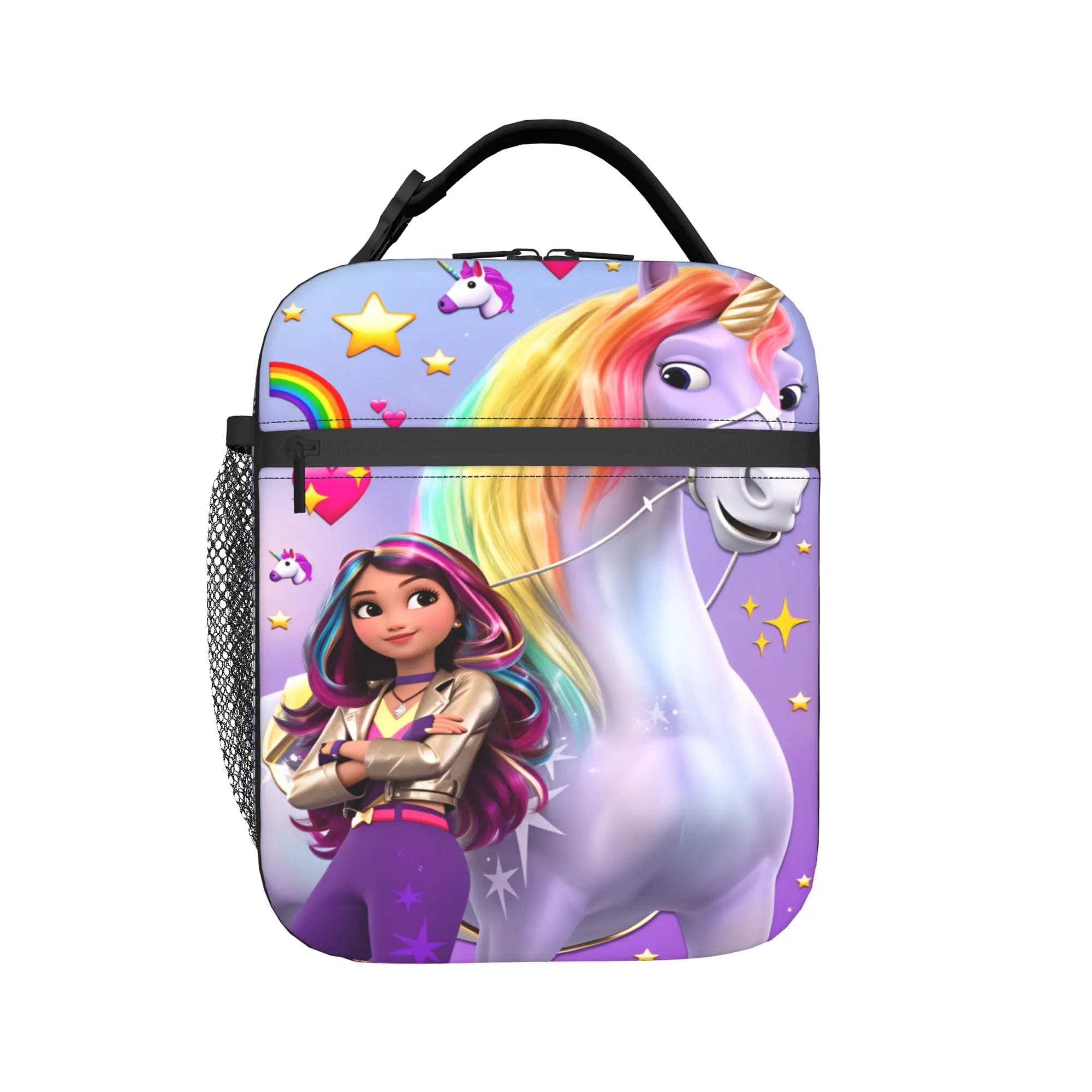Unicorn Academy Lunch Bag School Convenient Thermal Lunch Bags For Women  Oxford Print Cooler Bag