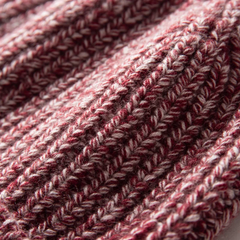 High-Quality Men's and Women's 100 Cashmere Beanie Hats Thickened and Warm Winter Unisex Flanging Hats Trend Yarn Christmas Hats - image 2