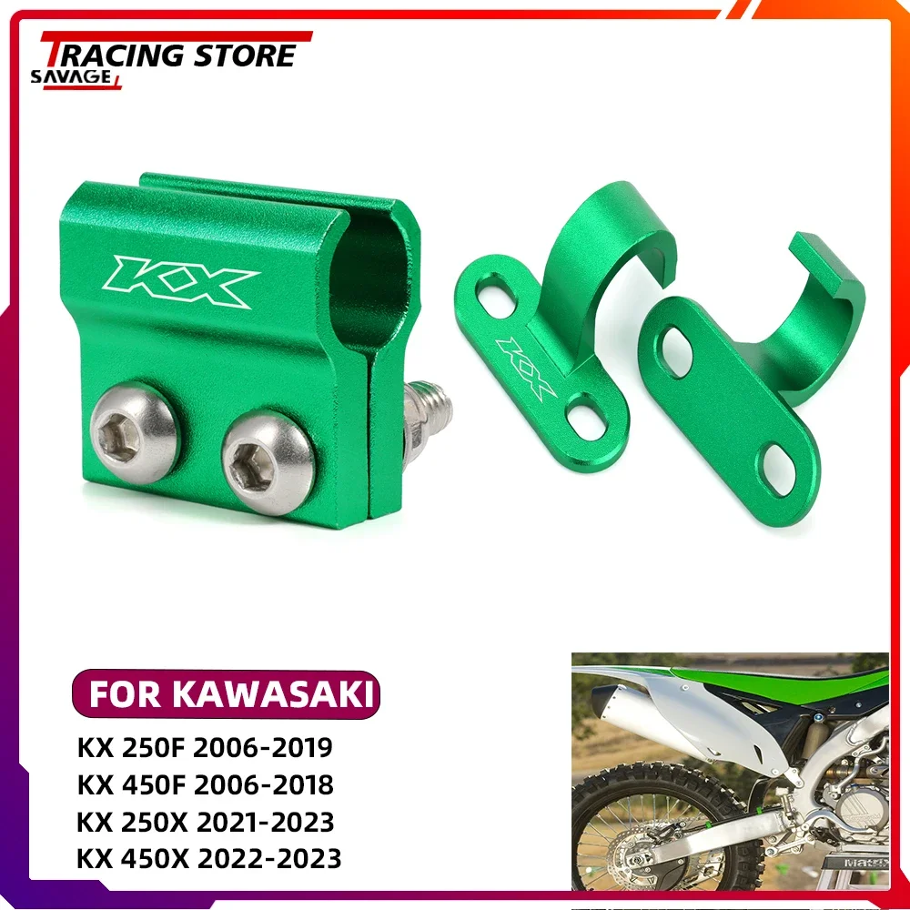 

KX Front Rear Brake Hose Holder Guide Clamp For KAWASAKI KX250F KX450F KX250 KX450 KX250X KX450X Brake Cable Fixed Clip Motor