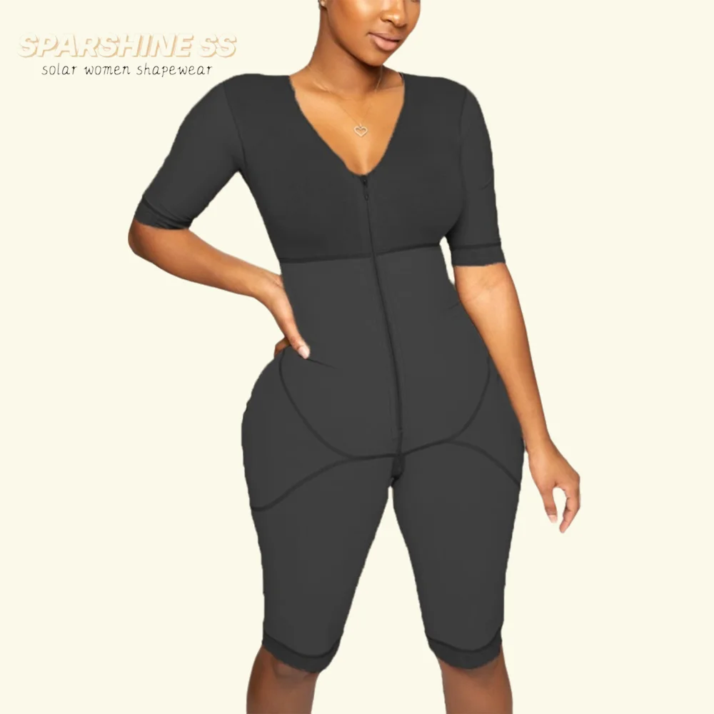 Full Body Shapewear With Zipper Bodysuit One-Piece Postpartum Recovery for Women Firm Control Hip Sexy Shaping Waist Trainer