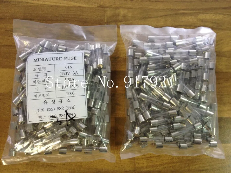 [ZOB] South Korea's MINIATURE 61N 6X30 3A 250V import fuse tube  --200pcs/lot