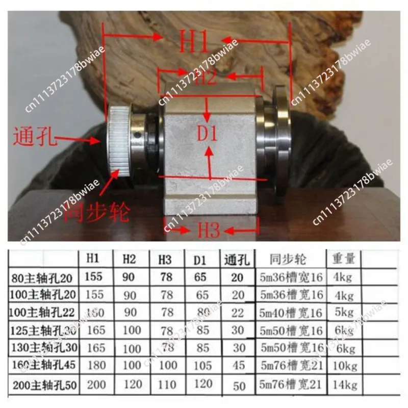 Lathe spindle high strength lathe head assembly with flange synchronous wheel