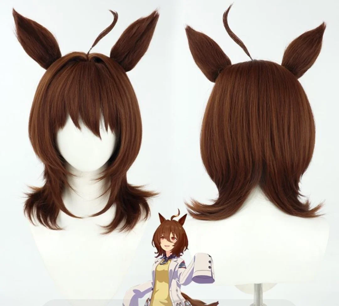 

Umamusume Pretty Derby парик Agnes Tachyon косплей парик уши и хвост для женщин и девочек аниме вечерние аксессуары для ролевых игр