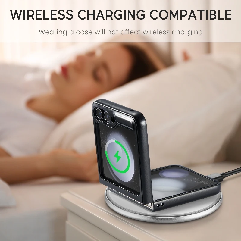 Luxury Slim Leather Phone Case For Samsung Galaxy Z Flip5 Shockproof Flip Case Phone Cover Lover Christmas Gifts