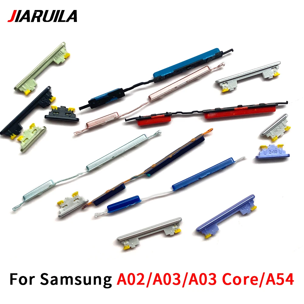 Piezas de repuesto para Samsung A02 A03 Core A54, Botón lateral de encendido y apagado, botón de volumen, Cable flexible, piezas de repuesto