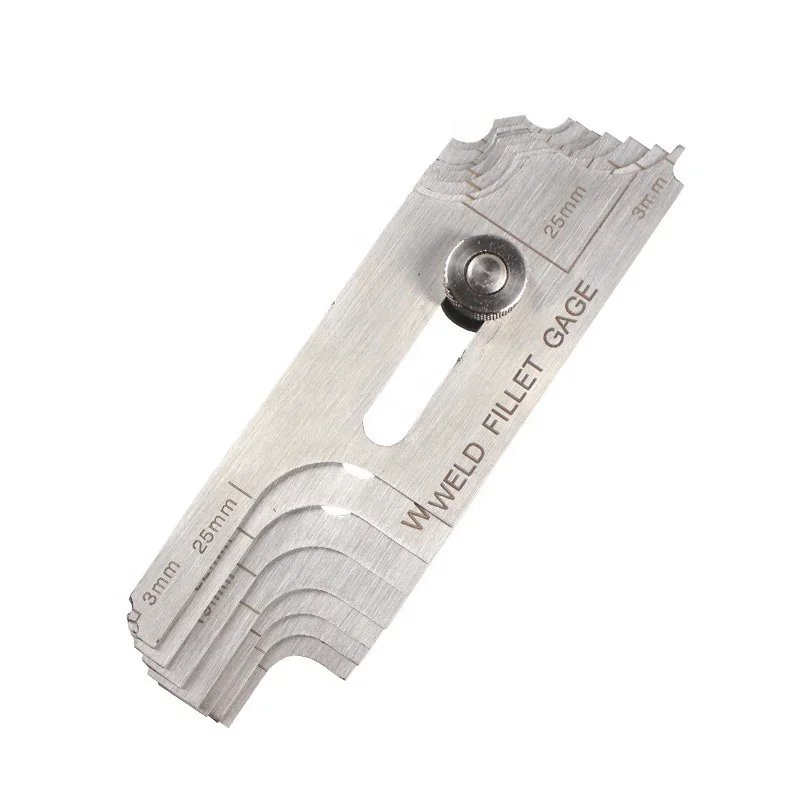 6pcs1set Weld Gauge Weld Inspection Gage Weld Seam Bead/Fillet/Crown Test Ulnar Ruler Degree Angle Measure Kits Combine Suit
