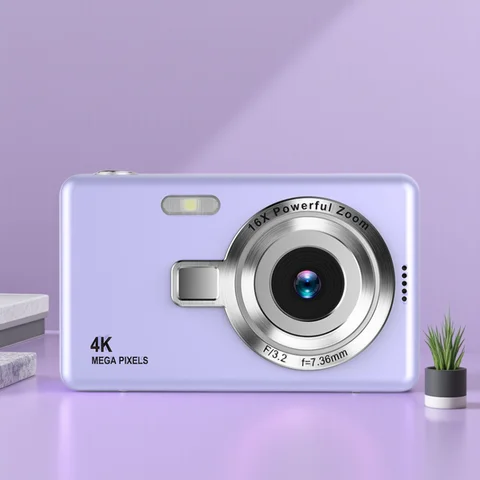 Kid CCD 1080P Digital Camera 96MP Autofocus Vlogging Camera 16X Zoom Video Camcorder 2.4 Inch IPS Screen for Adult Photography