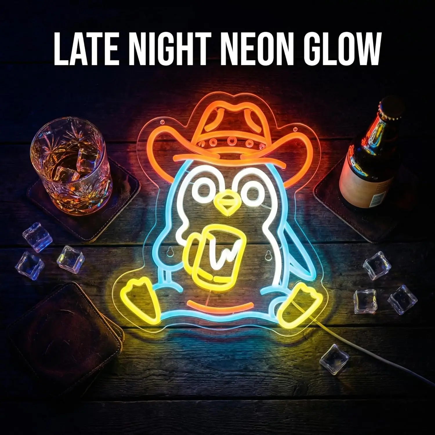 Penguin Neon Sign USB Powered Led Light for Kid Room Pet Shop Birthday Party Gaming Room Bedroom Decoration Gift Art Wall Light view 6