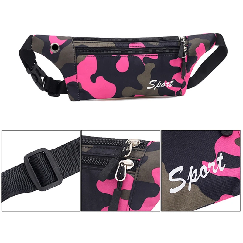 Camouflage Sport Waist Travel Bum Bag Boys Girls Kids Fanny Pack Belt Walking Holiday Pouch Ladies Casual Waterproof Chest Pack