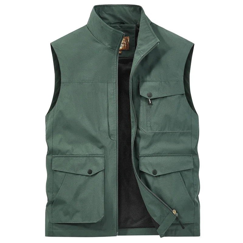 Men Summer Outdoor Work Safari Fishing Travel Photo Camping Hiking Vest For Gym Jogging Running Sport Sleeveless Mesh Waistcoat