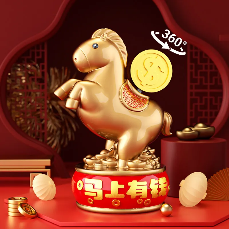 Wealth Bringing Horse Figurine 2026 Spring Festival Decoration New Year Mascot Plush Toy Lucky Ornament Gifts