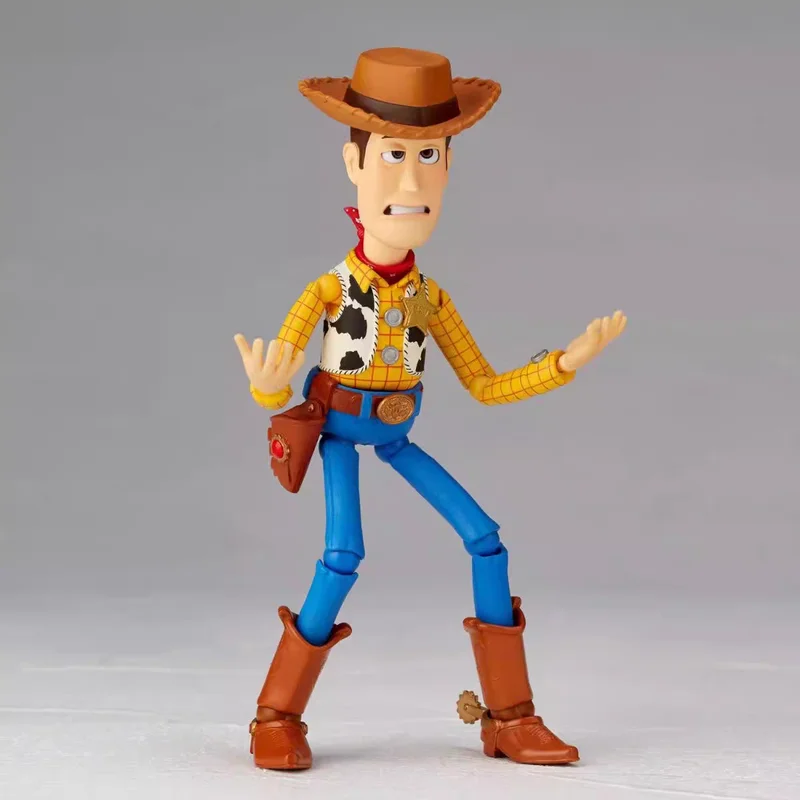 Toy Story Revoltech Woody Ver2.0 Jessie Ver1.5 Action Figure Cowboy Figure Movable Joints Multiple Faces Replacement Hands