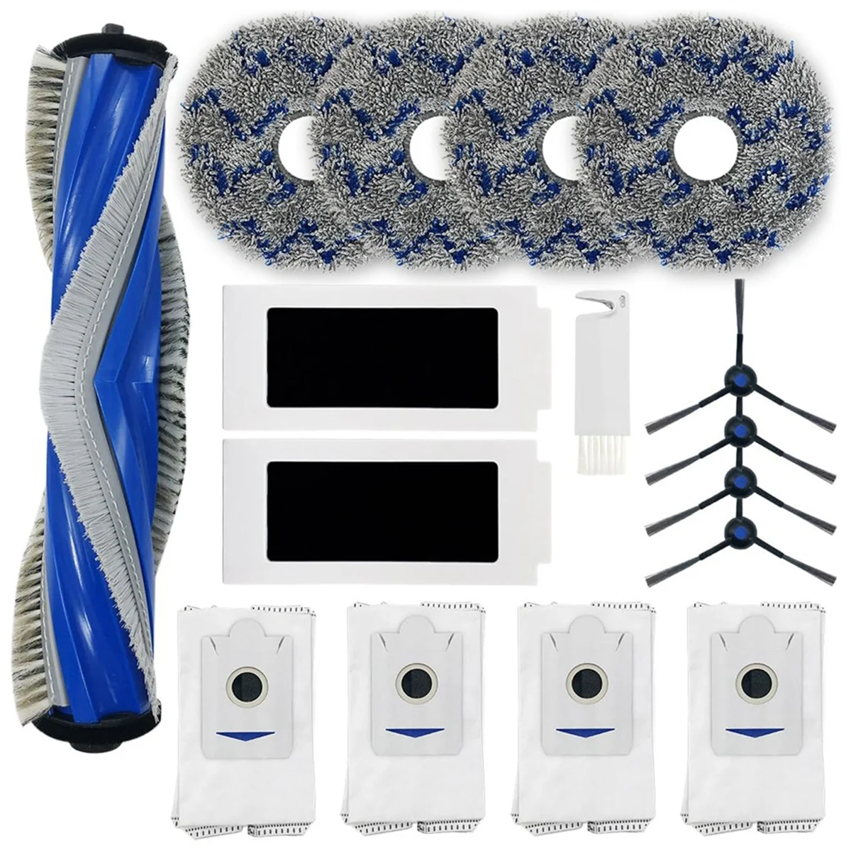 T30S 로봇 진공 청소기 용 FZFZ 교체 부품 메인 사이드 브러쉬 HEPA 필터 걸레 패드 먼지 봉투