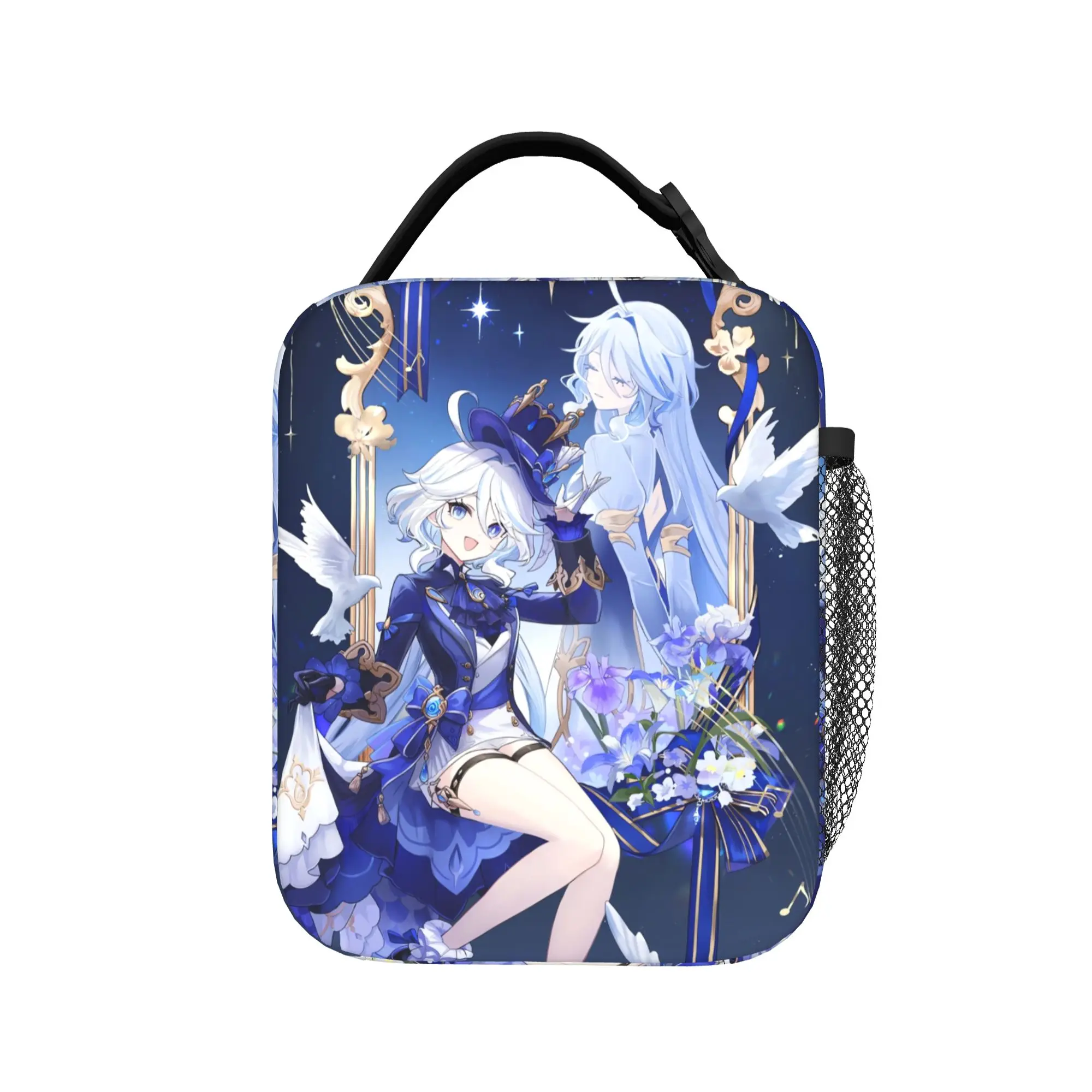 Genshin Impact Lunch Bag  Casual Lunch Box Picnic Portable Tote Food Bags For Adult Oxford Designer Cooler Bag