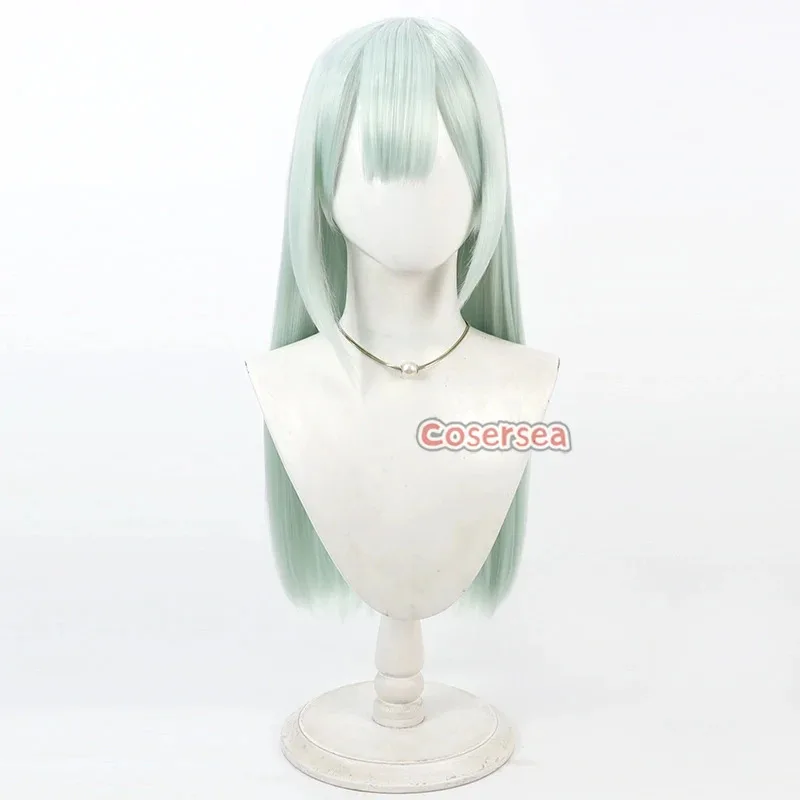 AAA 2025 Cosersea تأثيري الباروكات بانج حلم! شعر مستعار واكابا موتسومي بطول 60 سم باللون الأخضر الفاتح، شعر صناعي حراري